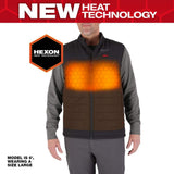 Milwaukee Men's Large M12 12V Lithium-Ion Cordless AXIS Brown Heated Vest Kit with (1) 2.0 Ah Battery and Charger