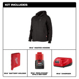 Milwaukee M12 Heated High-Vis Hoodie, Men’s Large, 12-Volt Lithium-Ion Cordless (Jacket and Battery Holder Only)