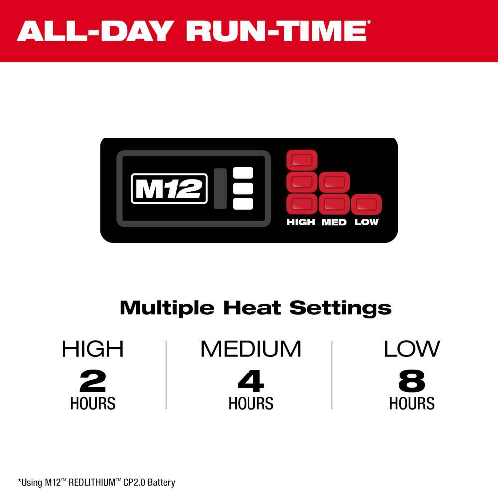 Milwaukee Women’s X-Small M12 12V Lithium-Ion Cordless Red Heated Hoodie Kit with (1) 2.0Ah Battery & Charger
