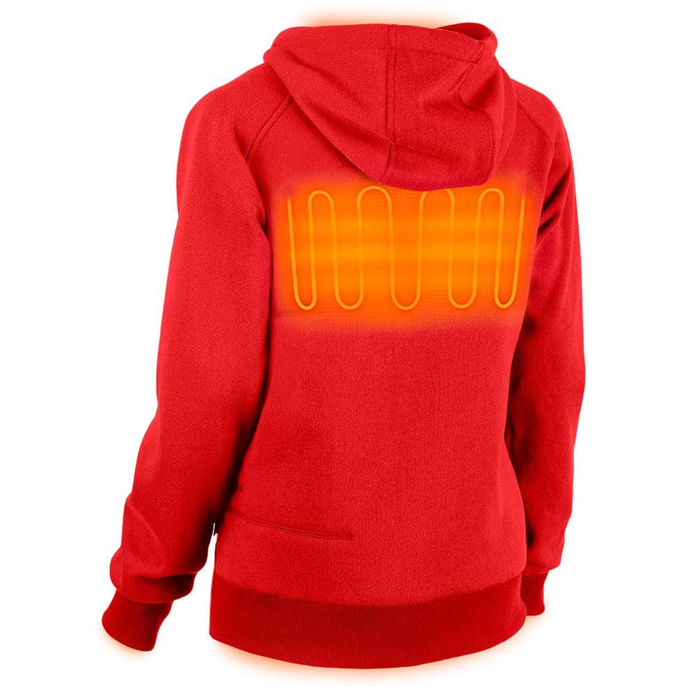 Milwaukee Women’s X-Small M12 12V Lithium-Ion Cordless Red Heated Hoodie Kit with (1) 2.0Ah Battery & Charger