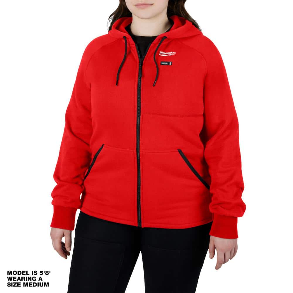 Milwaukee Women’s X-Small M12 12V Lithium-Ion Cordless Red Heated Hoodie Kit with (1) 2.0Ah Battery & Charger