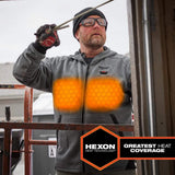 Milwaukee M12 Men’s Heated Hoodie, Gray – Medium, 12‑Volt Cordless (Jacket & Battery Holder Only)