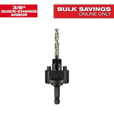 Milwaukee 3/8 in. Quick-Change Large Hole Saw Arbor with Pilot Drill Bit, 5/8-18 Thread