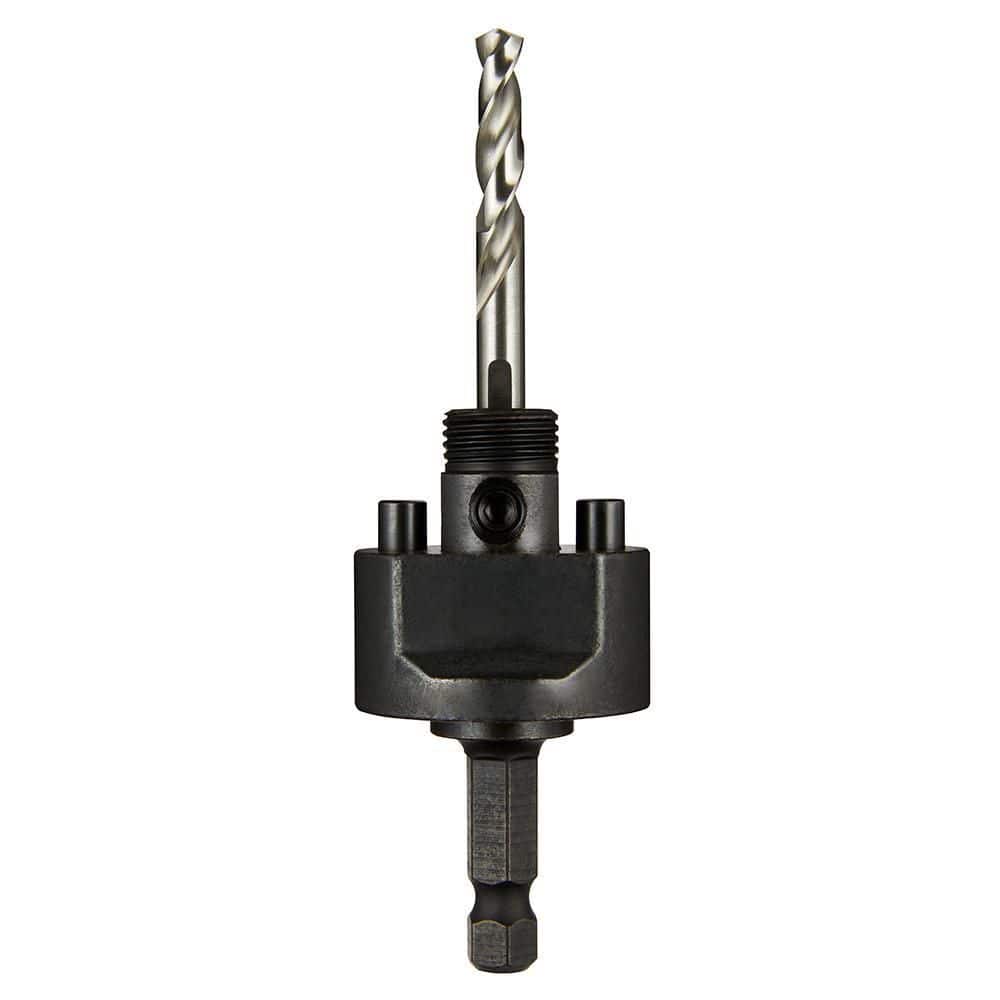 Milwaukee 3/8 in. Quick-Change Large Hole Saw Arbor with Pilot Drill Bit, 5/8-18 Thread