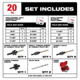Milwaukee Hole Dozer Plumbers Carbide Hole Saw Set with Hole Dozer Bi‑Metal Hole Saw Kit, 20‑Piece (Model 49-22-3091/49-22-4019)