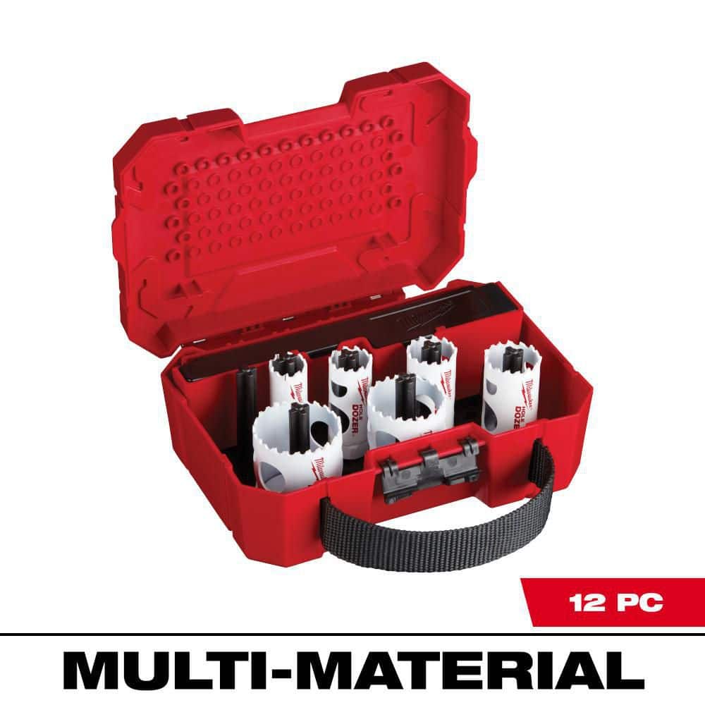 Milwaukee HOLE DOZER General-Purpose Bi‑Metal Hole Saw Set, 12‑Piece (Model 49-22-4023)
