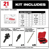 Milwaukee HOLE DOZER Bi-Metal Hole Saw Set, 21-Piece (49-22-4171)
