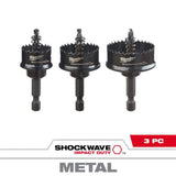 Milwaukee SHOCKWAVE Thin Wall Hole Saw Kit, High Speed Steel, 3-Piece (7/8 in., 1-1/8 in., 1-3/8 in.)
