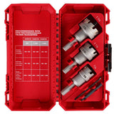Milwaukee Carbide Hole Cutter Kit, 4-Piece (7/8 in., 1-1/8 in., 1-3/8 in.)