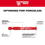 Milwaukee 3/16 in. Diamond MAX Hole Saw, 1/4 in. Hex Shank