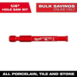 Milwaukee 1/4 in. Diamond MAX Hole Saw Bit, Hex Shank