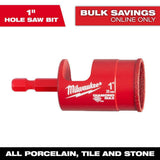 Milwaukee 1 in. Diamond MAX Hole Saw Bit, 1/4 in. Hex Shank