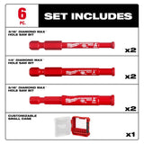 Milwaukee Diamond Max Hole Saw Set (6-Piece)