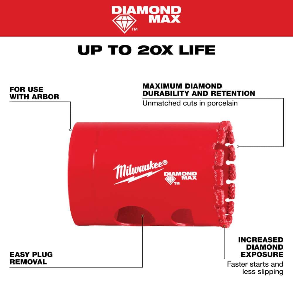 Milwaukee 1-3/8 in. Diamond MAX Hole Saw