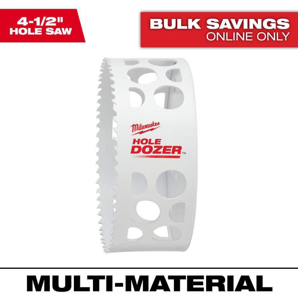 Milwaukee 4-1/2 in. HOLE DOZER Bi-Metal Hole Saw, 4.5 in Diameter