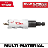 Milwaukee 1 in. Hole Dozer Bi‑Metal Hole Saw with 3/8 in. Arbor & Pilot Bit