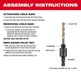 Milwaukee 1-1/2 in. Hole Dozer Bi-Metal Hole Saw with 3/8 in. Arbor & Pilot Bit