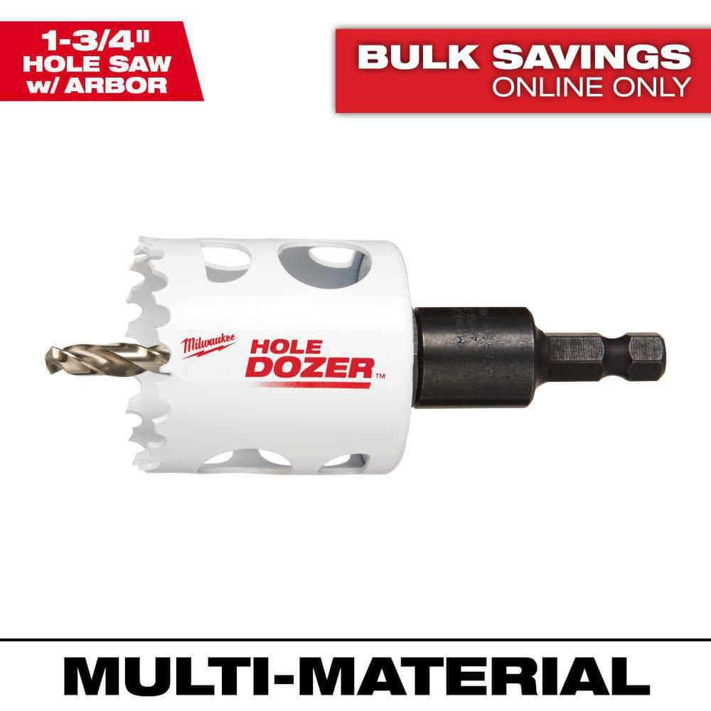 Milwaukee HOLE DOZER 1-3/4 in. Bi-Metal Hole Saw with 3/8 in. Arbor & Pilot Bit