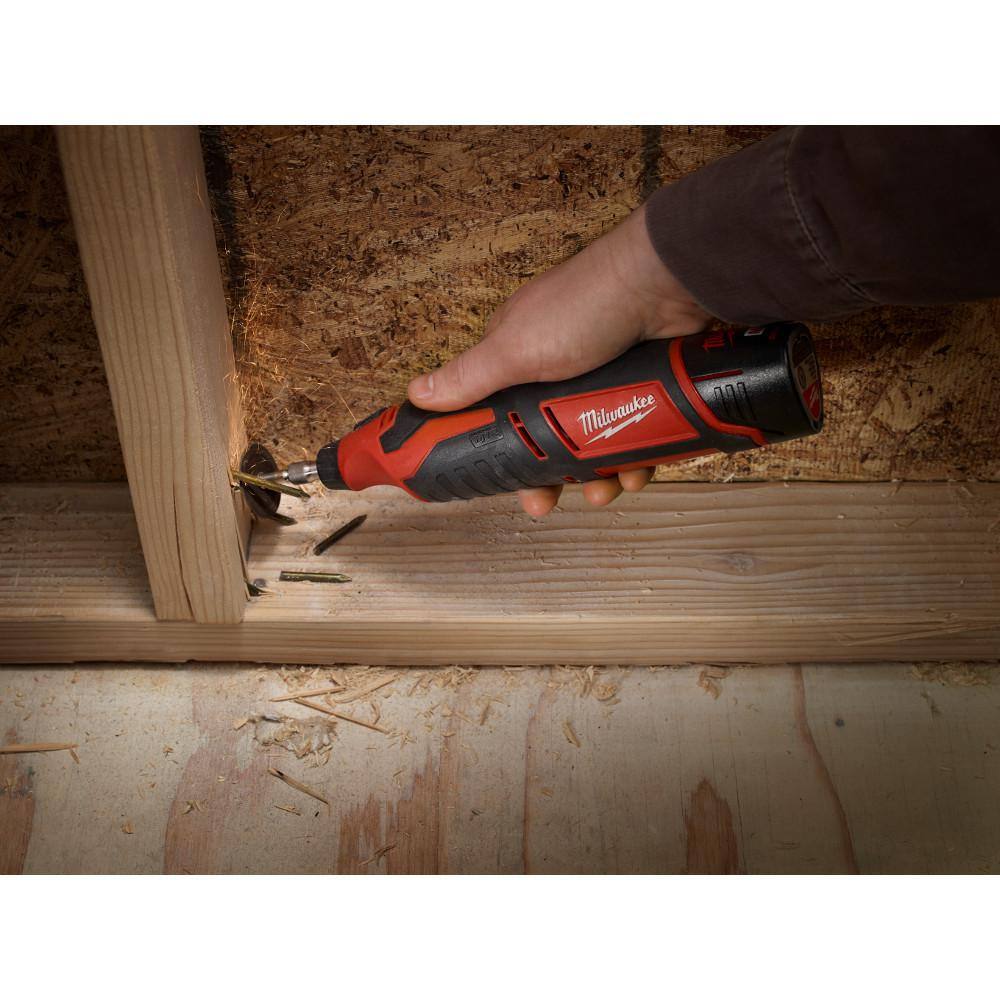 Milwaukee M12 FUEL SURGE 12V Lithium-Ion Brushless Cordless 1/4 in. Hex Impact Driver Compact Kit with M12 Rotary Tool