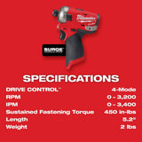 Milwaukee M12 FUEL SURGE 12-Volt Lithium-Ion 1/4 in. Cordless Hex Impact Driver Compact Kit with M12 Soldering Iron