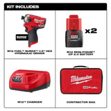 Milwaukee M12 FUEL SURGE 12-Volt Lithium-Ion 1/4 in. Cordless Hex Impact Driver Compact Kit with M12 Soldering Iron