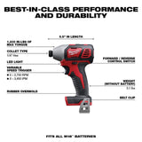 Milwaukee M18 18-Volt Lithium-Ion Cordless 1/4 in. Hex Impact Driver, Tool-Only (2656-20)