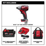 Milwaukee M18 18-Volt Lithium-Ion Cordless 1/4 in. Hex Impact Driver, Tool-Only (2656-20)