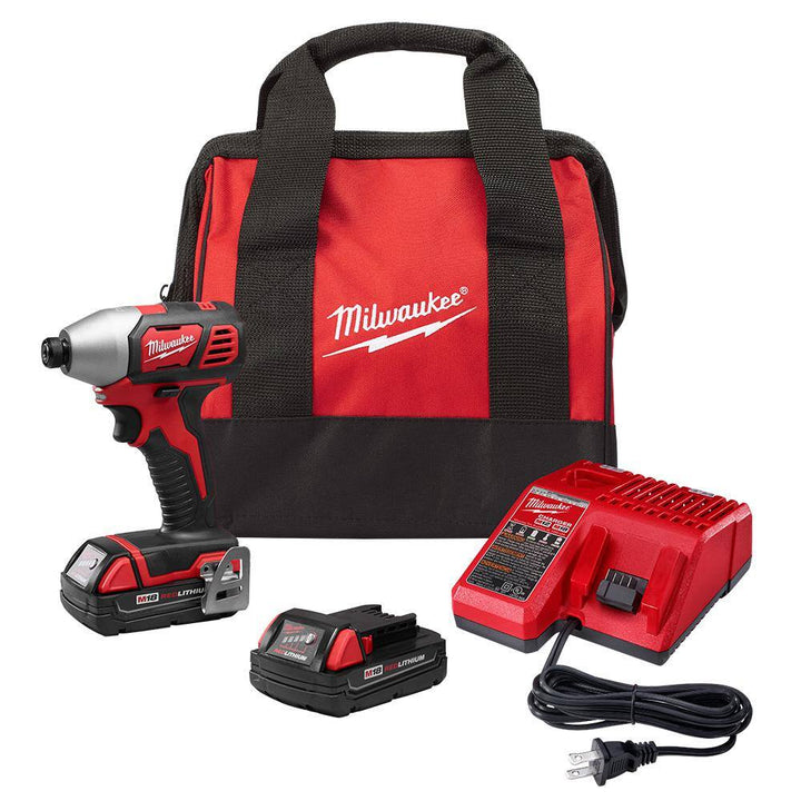 Milwaukee M18 18-Volt Lithium-Ion Cordless 1/4 in. Impact Driver Kit with (2) 1.5Ah Batteries, Charger, Hard Case