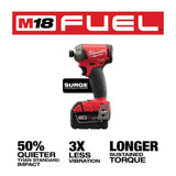 Milwaukee M18 FUEL SURGE 18V Brushless Cordless 1/4 in. Hex Hydraulic Impact Driver Compact Kit with Two 5.0Ah Batteries