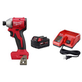 Milwaukee M18 18-Volt Lithium-Ion Brushless Cordless 1/4 in. Impact Driver with 3 Speeds (Tool-Only)