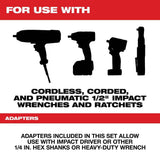 Milwaukee SHOCKWAVE Lineman's 1/2 in. Drive 2-in-1 12-Point Socket Set (10-Piece)