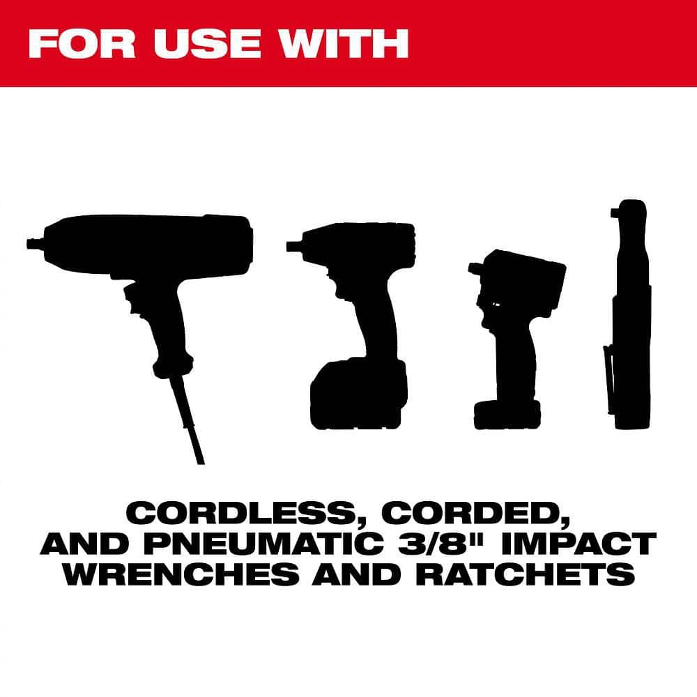 Milwaukee Shockwave 3/8 in. Drive SAE & Metric 6-Point Impact Socket Set + Impact Duty Driver Bit Set (117-Piece)
