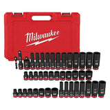 Milwaukee Shockwave 3/8 in. Drive SAE & Metric 6-Point Impact Socket Set + Impact Duty Driver Bit Set (117-Piece)