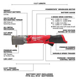 Milwaukee M12 FUEL 12V Lithium‑Ion Brushless Cordless 3/8 in. & 1/2 in. Right Angle Impact Wrenches Set (2‑Tool)