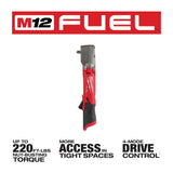 Milwaukee M12 FUEL 12V Lithium-Ion Brushless Cordless 3/8 in. Right Angle Impact Wrench with High Output 2.5Ah Battery