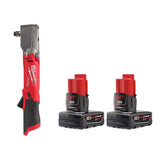 Milwaukee M12 FUEL 12V Lithium‑Ion Brushless Cordless 1/2 in. Right Angle Impact Wrench with 1.5 Ah Battery Pack (2-Pack)