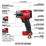 Milwaukee M18 FUEL GEN-2 18V Lithium-Ion Mid-Torque Brushless Cordless 3/8 in. Impact Wrench with Friction Ring (Tool-Only)