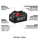 Milwaukee M18 FUEL 18V Brushless Cordless 1/2 in. & 3/8 in. Impact Wrench Combo with (2) High Output 6.0Ah Batteries