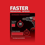 Milwaukee M18 FUEL Gen-2 18V Li‑Ion Brushless Cordless Mid‑Torque 1/2 in. Impact Wrench with Friction Ring + SAE Deep Socket Set, 19‑Piece