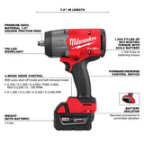 Milwaukee M18 FUEL 18V Brushless Cordless 1/2 in. Impact Wrench Kit w/ Friction Ring + Protective Boot