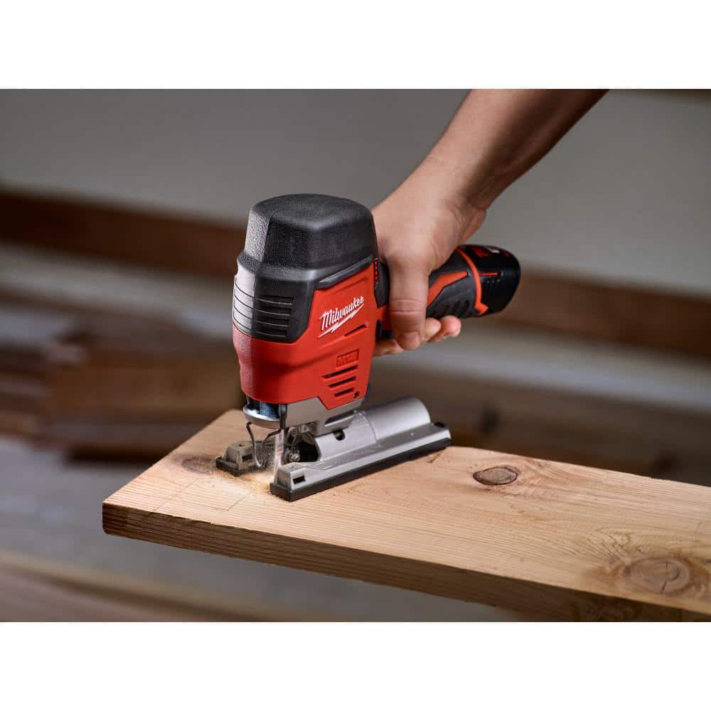 Milwaukee M12 12-Volt Lithium-Ion Cordless Jig Saw, Hybrid Grip (Tool-Only), 3/4 in. Stroke