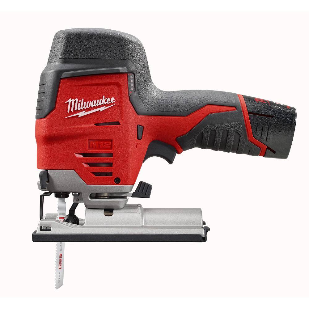 Milwaukee M12 12-Volt Lithium-Ion Cordless Jig Saw Kit with 1.5Ah Battery, Charger & Tool Bag