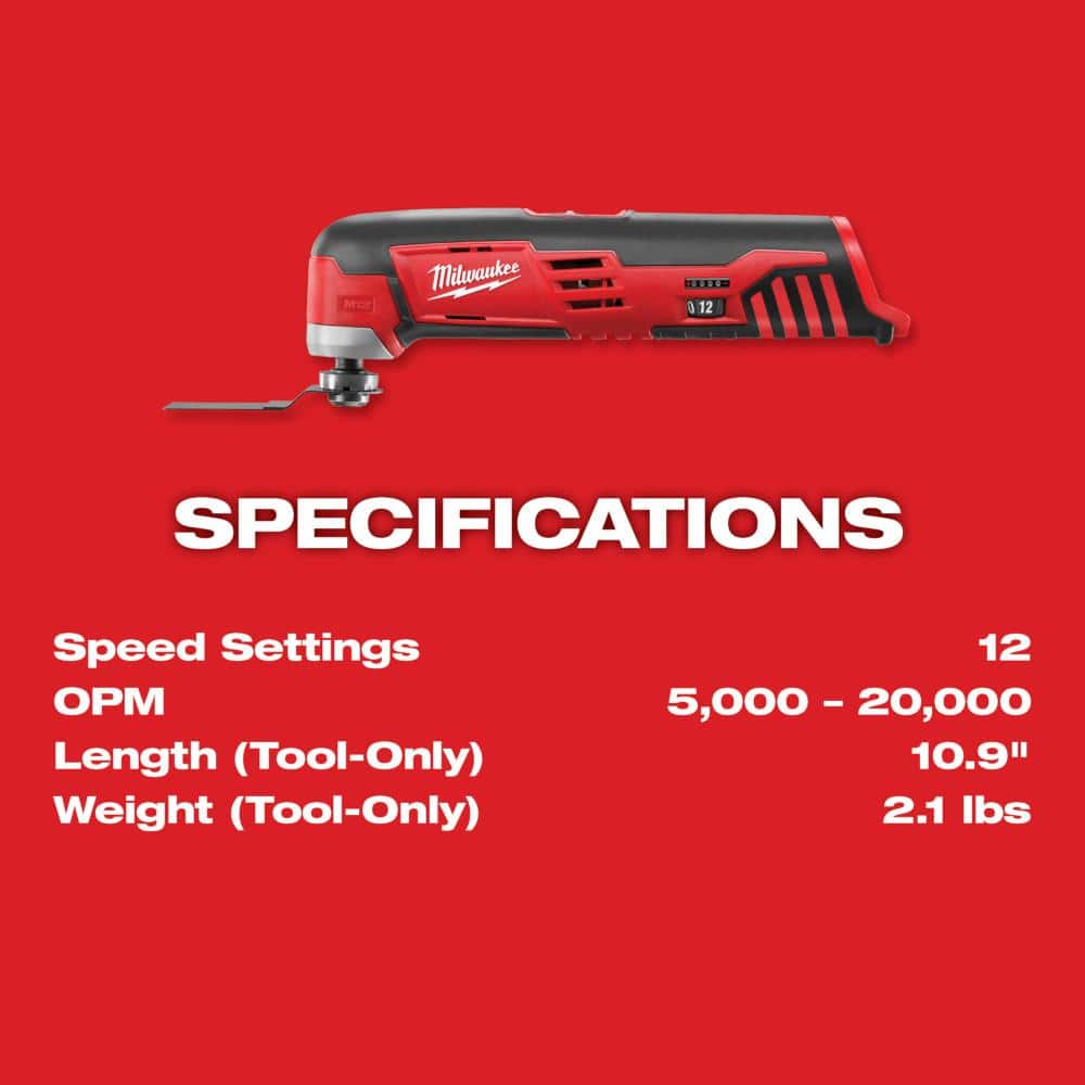 Milwaukee M12 12-Volt Lithium-Ion Cordless Jig Saw & Oscillating Multi-Tool Combo Kit with (1) 2.0Ah Battery and Charger