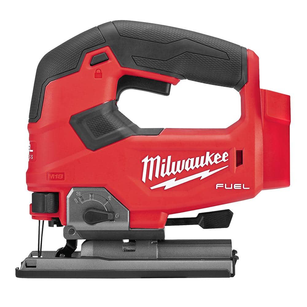 Milwaukee M18 FUEL 18V Lithium‑Ion Brushless Cordless Jig Saw with 18‑Gauge Brad Nailer, Tool‑Only Combo (2737-20/2746-20)