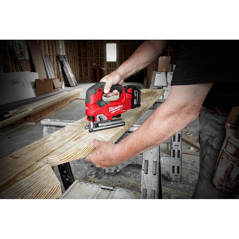 Milwaukee M18 FUEL 18V Lithium‑Ion Brushless Cordless Jig Saw with 18‑Gauge Brad Nailer, Tool‑Only Combo (2737-20/2746-20)