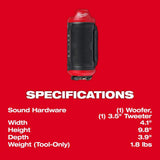 Milwaukee M12 12-Volt Lithium-Ion Cordless Bluetooth Jobsite Speaker with PACKOUT Compatibility