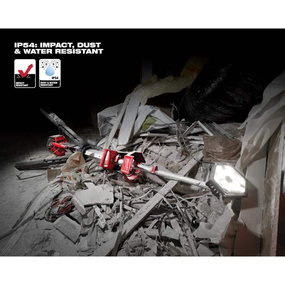 Milwaukee M18 18-Volt Lithium-Ion Cordless Rocket Dual Power Tower Light with M18 LED Flood Light