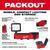 Milwaukee M12 12V Lithium-Ion Cordless PACKOUT Flood Light and M18 18V 1/2 in. High-Torque Impact Wrench with Friction Ring Kit