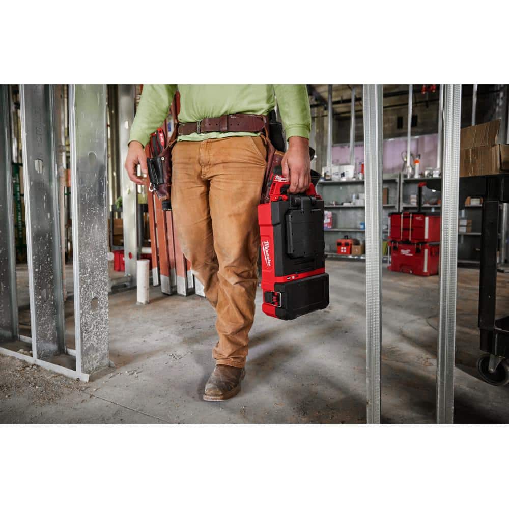 Milwaukee M12 12-Volt Lithium-Ion Cordless PACKOUT Flood Light with USB Charging and 30 oz. PACKOUT Tumbler