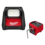 Milwaukee M18 GEN-2 18-Volt Lithium-Ion Cordless 4,000-Lumen ROVER LED AC/DC Flood Light with M18 Compact Inverter (Tool-Only)